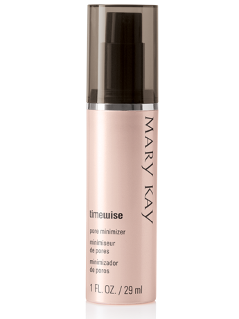 TimeWise Pore Minimizer from Mary Kay standing against a white background.
